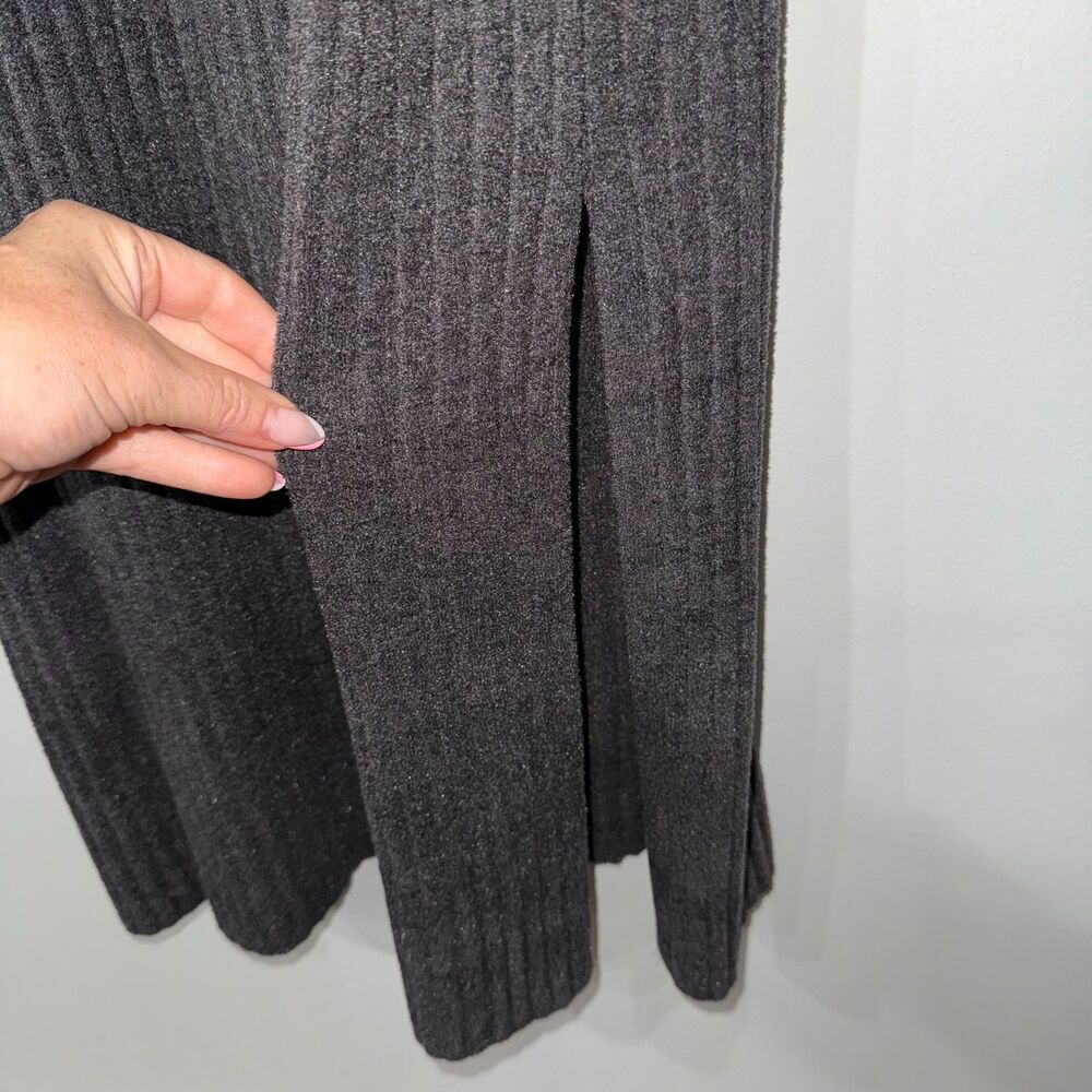 Barefoot Dreams Cozy Chic Ultra Lite Ribbed Maxi Dress - Carbon 1X - Picture 5 of 9